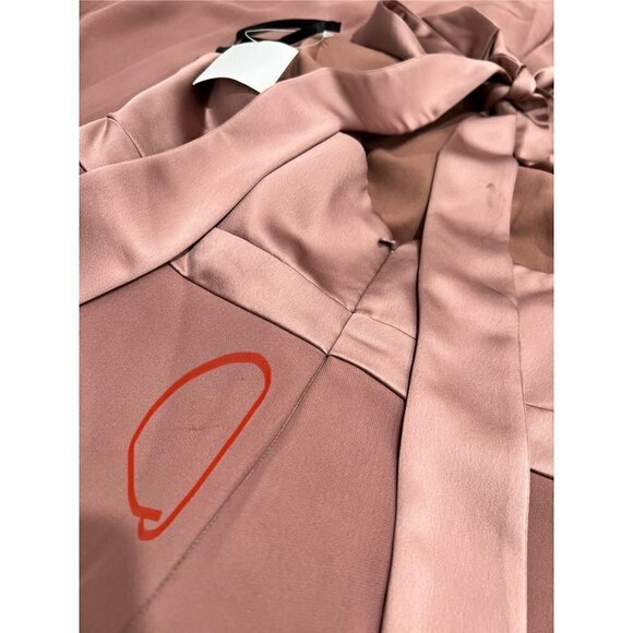 New After Six Size 12R Sienna High-Neck Halter Open-Back Jumpsuit *Stains* - Picture 5 of 16